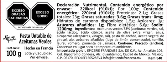 Tapenade de aceitunas verdes Lucien Georgelin