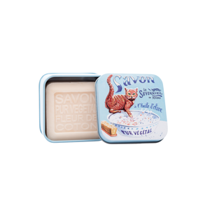 Jabón Savonnerie de Nyons en caja metálica Gatitos - Gato pelirrojo Jabón Savonnerie de Nyons en caja metálica Gatitos - Gato pelirrojo