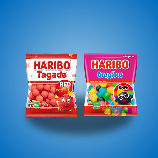 Combo: 2 Haribo Tagada & Dragibus Combo: 2 Haribo Tagada & Dragibus