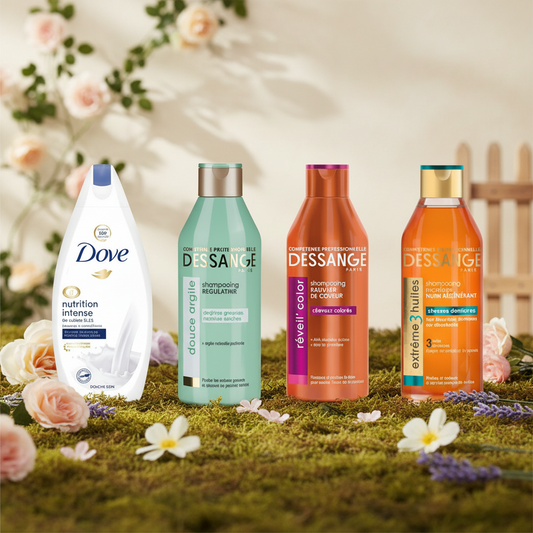 Combo: 3 champus Dessange y 1 crema de ducha Dove Combo: 3 champus Dessange y 1 crema de ducha Dove