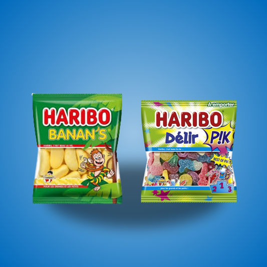 Combo: 2 Haribo Banan's & Délir Pik Combo: 2 Haribo Banan's & Délir Pik