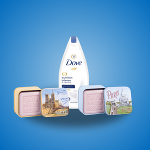 Combo: 3 jabones Paris & 1 crema de ducha Dove Combo: 3 jabones Paris & 1 crema de ducha Dove