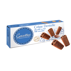 Crepas dentelle Gavottes cubiertas de chocolate Crepas dentelle Gavottes cubiertas de chocolate