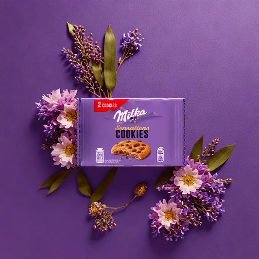 Milka Sensation - Cookies relleno de chocolate y cubiertos de chispas