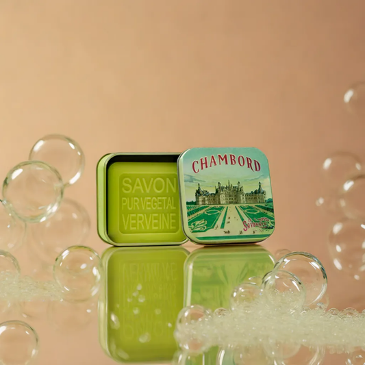 Jabón Savonnerie de Nyons en caja metálica Château - Chambord