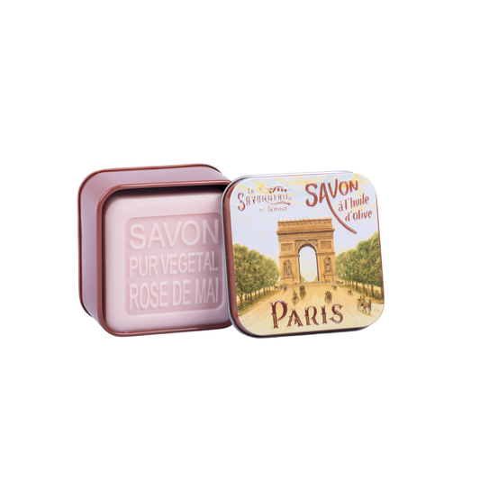 Jabón Savonnerie de Nyons en caja metálica Paris 4 - Arc de Triomphe