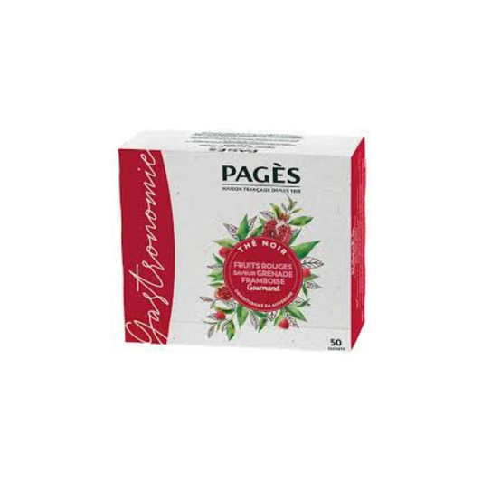 Té negro con frambuesa y granada Pagès (50 sobres)